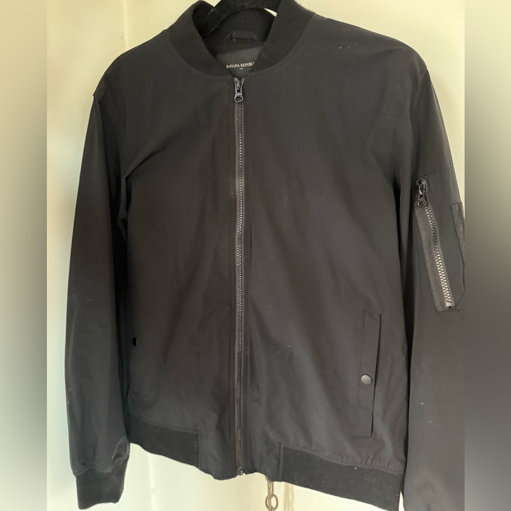 Banana Republic Lightweight Men's Black Bomber Windbreaker Jacket Size M
